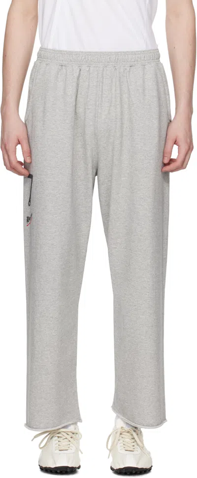 Prototypes Gray '07' Cropped Sweatpants In Grey Molleton