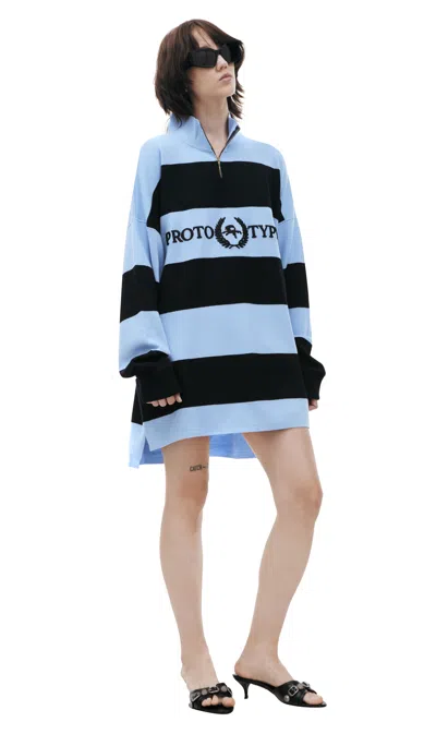 Prototypes Laurel Striped Sweater In Blue