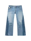 Prototypes Layered Flared Jeans In Blue