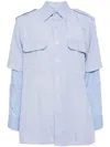 Prototypes Layered Long-sleeve Shirt In Blue