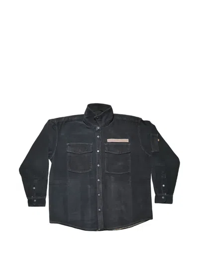 Prototypes Logo-detail Overshirt In Gray