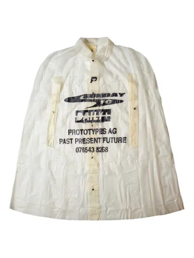 Prototypes Logo-print Raincoat In White