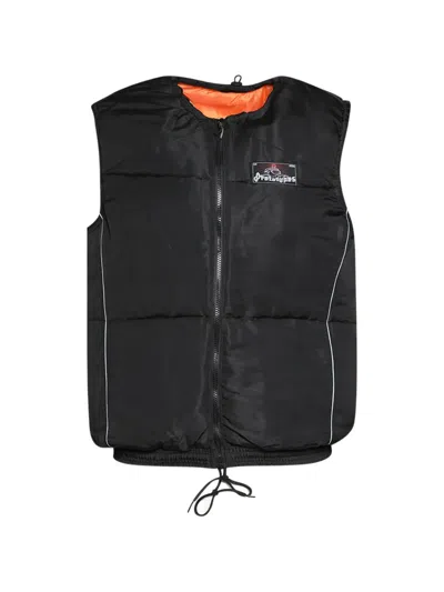 Prototypes Logo-patch Padded Gilet In Blue