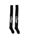 Prototypes Logo-print Over-the-knee Socks In Black