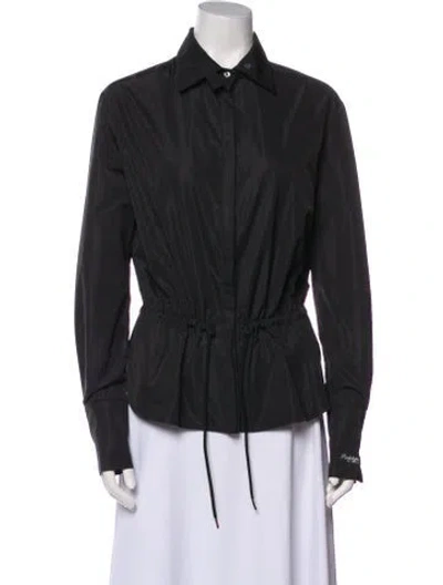 Pre-owned Prototypes Long Sleeve Button-up Top In Blue