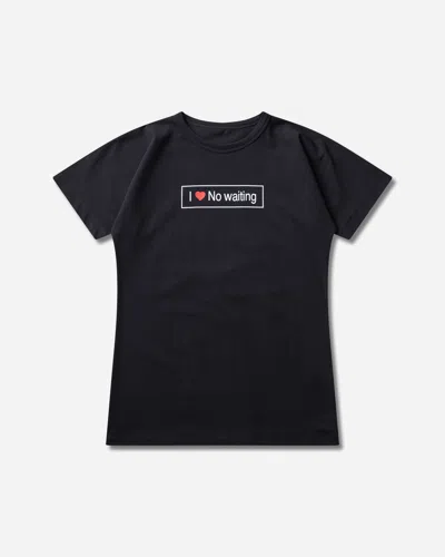 Prototypes Love No Waiting Fitted Printed T-shirt In Black
