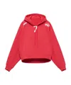 Prototypes Moved Neck Hoodie In Red