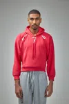 Prototypes Moved Neck Hoodie In Red