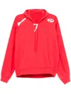 Prototypes Moved-neckline Hoodie In Red