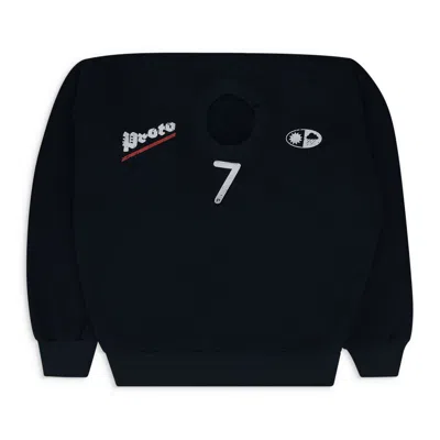Prototypes Navy Shrunken Sweatshirt In Black