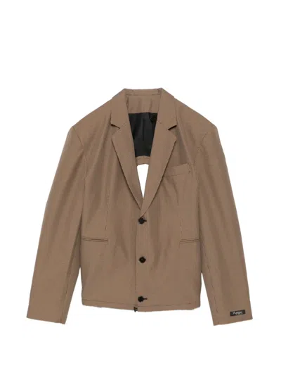 Prototypes Open Back Blazer In Brown