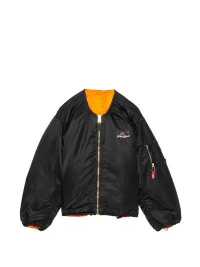 Prototypes Padded Bomber Jacket In Black