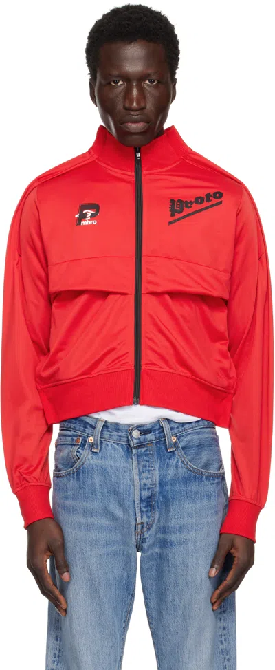 PROTOTYPES RED CROPPED TRACK JACKET