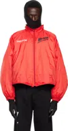Prototypes Red Two Way Padded Track Jacket In Nylon Red