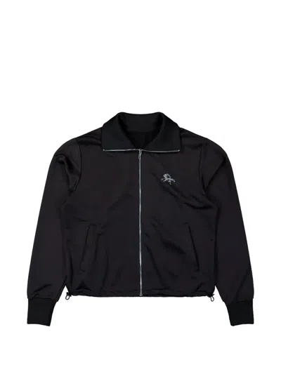 Prototypes Rhinestone-embellished Track Jacket In Black