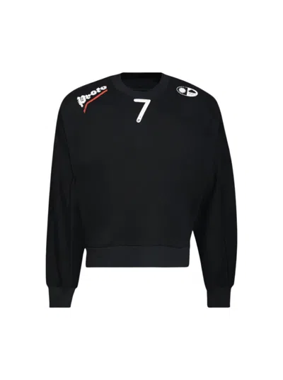Prototypes Shrunken Sweatshirt In Navy