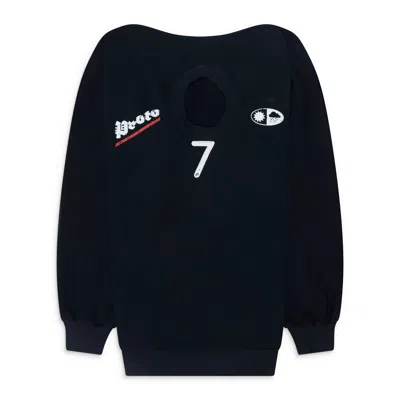 Prototypes Shrunken Sweatshirt Navy In Black