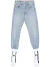 Prototypes Elastic-panelled Jeans In Blue/white