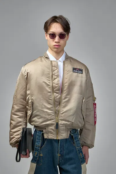 Prototypes Sprayed Bomber Jacket In Sand