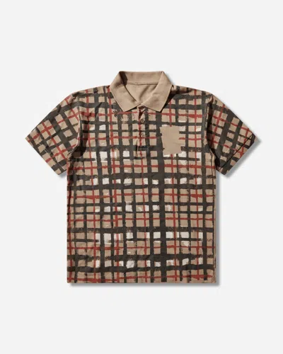 Prototypes Sprayed Check Polo In Neutral