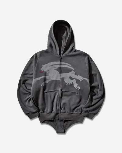 Prototypes Sprayed Goat Hoodie Romper In Black