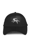Prototypes Sprayed-effect Distressed-finish Cap In Black