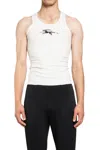 Prototypes Waffle Cross Goat Tank White In White