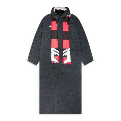 Prototypes Terrycloth Dark Grey Bathrobe-coat Grey In Gray