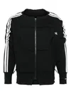 Prototypes Tiny Toggle Zip-up Sweatshirt In Black