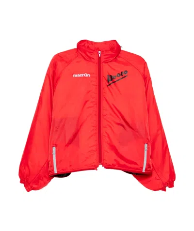 Prototypes Two Way Padded Track Jacket In Red
