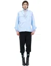 Prototypes Two-way Striped Shirt In Blue