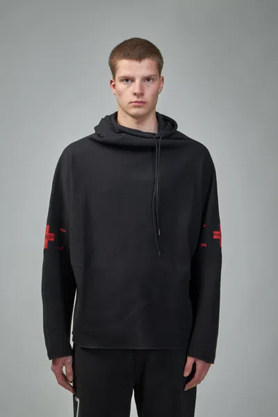 Prototypes Waffle Twisted Hoodie In Black