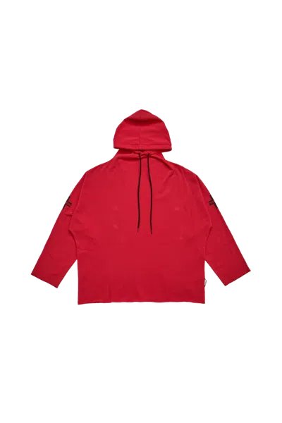 Prototypes Waffle Twisted Hoodie Red