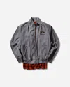 Prototypes Waxed Harrington Jacket In Gray