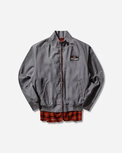 Prototypes Waxed Harrington Jacket In Gray