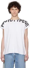 Prototypes White Waffle Muscle T-shirt In Waffle Jersey White