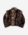 Prototypes Women S Short Fur Jacket Sand In Brown
