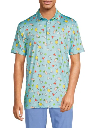 Proud 90 Men's Island Juice Graphic Polo In Blue