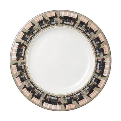 Prouna 10" Plate In White;orange
