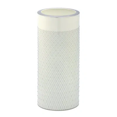 Prouna 14" Bone China Table Vase In Platinum