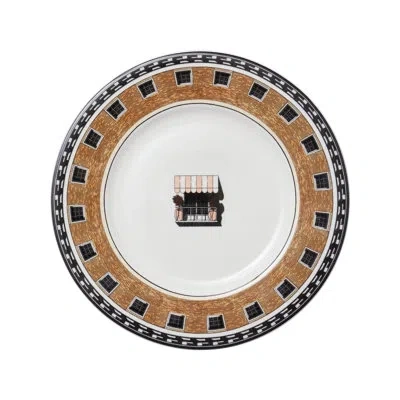 Prouna 8" Plate B In White;orange