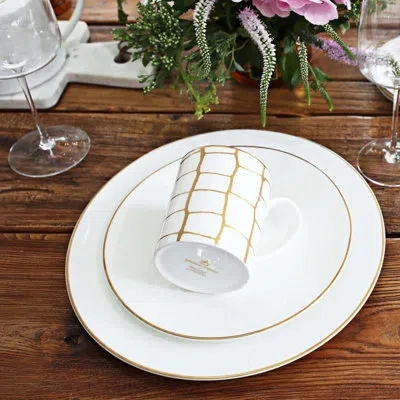 Prouna Alligator 10.5'' Bone China Dinner Plate In White