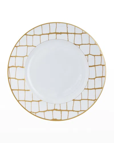 Prouna Alligator Dinner Plate In Gold