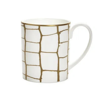Prouna Alligator Gold - Mug In White,gold