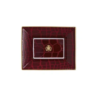Prouna Alligator Jewelry Box + In Gold,white,ruby
