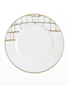 Prouna Alligator Salad/dessert Plate With Crystal Details In White