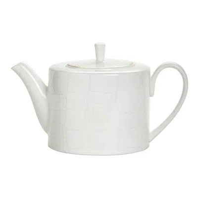 Prouna Alligator White Teapot In White,gold