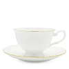 Prouna Amelie Brushed Gold Tea Cup & Saucer In Gold