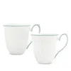 Prouna Amelie Mug, Set Of 2 In Green/white