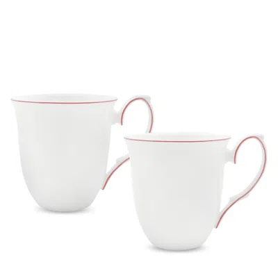 Prouna Amelie Mug, Set Of 2 In Pink/white